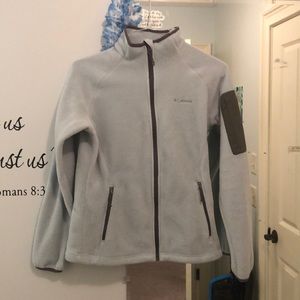 Columbia polartec white fleece